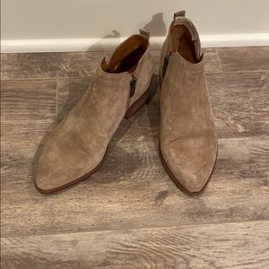 Franco Sarto Suede Ankle Booties